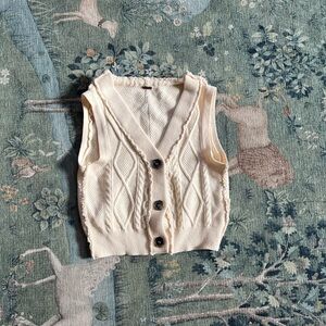 Free people cable knit vest
